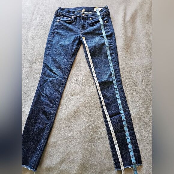 Rag & Bone Ankle Skinny Jeans In Tonal River Size 25 - Picture 8 of 8